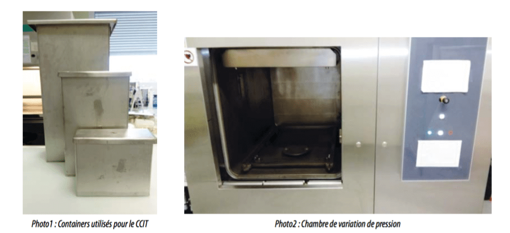 Photos : Essais intégrité contenant systèmes Single Use